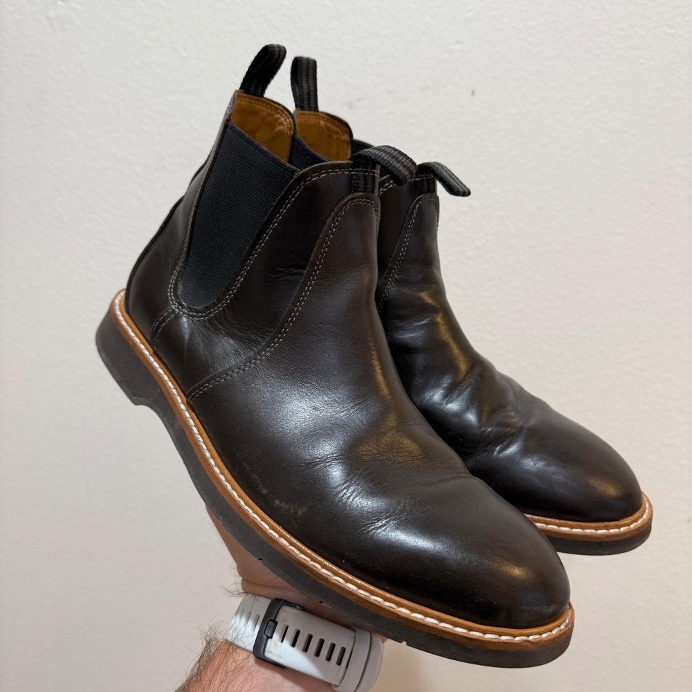 Cole Haan Mens Grand.OS Dark Brown Leather Chelsea Boots C31936 Size 8.5 M